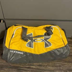 Yellow medium large under armor duffle bag